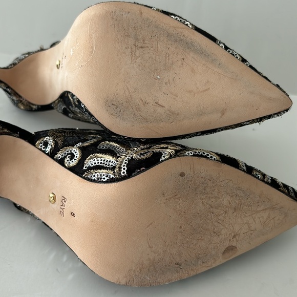 Raye Logan Mule in Black Brocade and Dust Bag - Picture 9 of 15